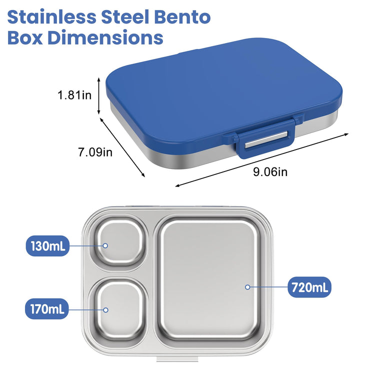 Stainless Steel Bento Lunch Box for Kids