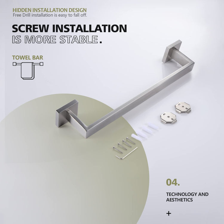 16 Inch Single Towel Bar