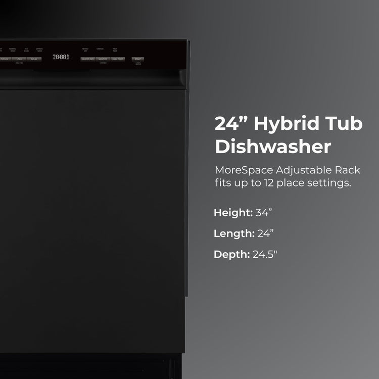24" Hybrid Tub Dishwasher