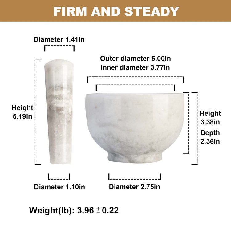 Marble Mortar and Pestle Set