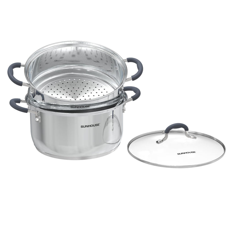 2 Tier Stainless Steel Steamer Pots