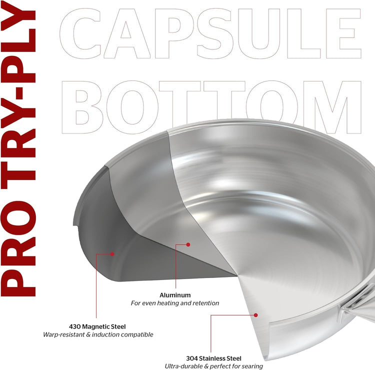 10 Inch Stainless Steel Frying Pan Skillet