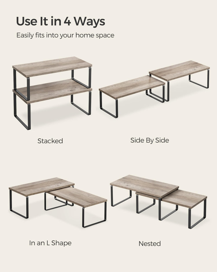 Cabinet Organizer Shelf (4 Count)