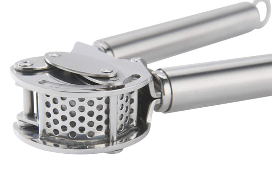 12895 Stainless Steel Garlic & Ginger Press with Scraper for Effortless Mincing with Easy Cleanup