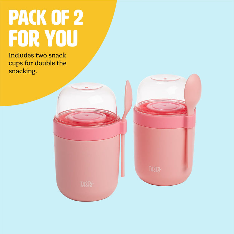 Travel Snack Cups with Spoons (2 Count)