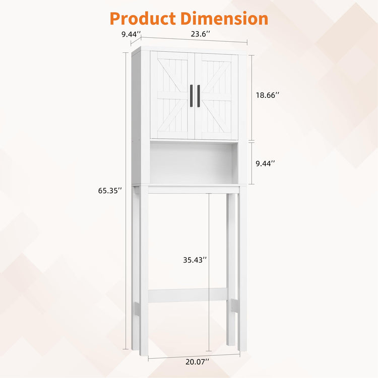 23.6 Inches Wide Toilet Rack with Over The Toilet Storage Cabinet