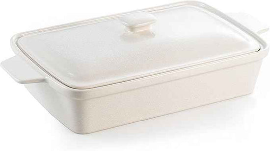 Casserole dish with Lid, 3.5 Quart Porcelain Baking Dish With Lid, Deep 13 x 9 Casserole Dishes for Oven with Lid, Rectangular Bakeware With Handle, Microwave, Oven Safe