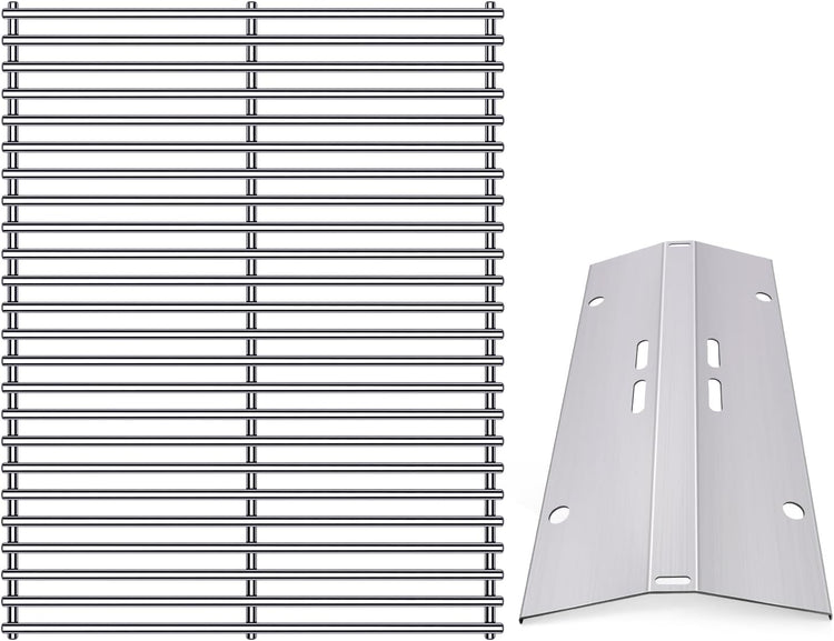 BBQ Grill Grates Replacement for Cuisinart Gas Grill CGG-200, CGG-220, CGG-240 Accessories, Stainless Steel Cooking Grate Grids Gas Grill Parts 18 Inch for All Foods Portable Gas Grillls