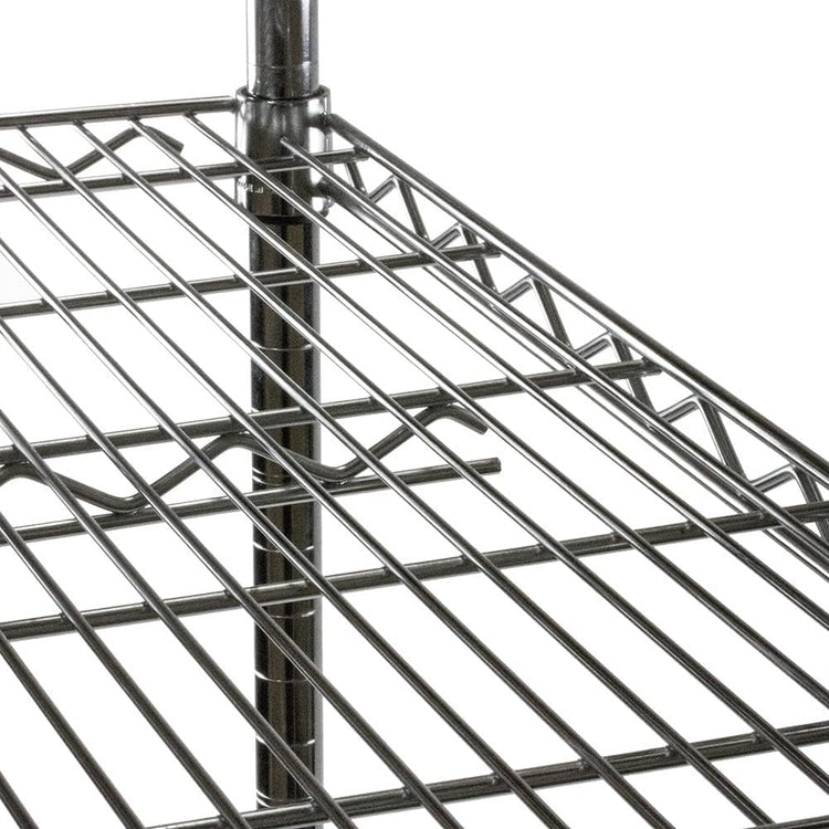 Shelving Inc. 8" d x 48" w Chrome Wire Shelving with 3 Tier Shelves, Weight Capacity 800lbs Per Shelf
