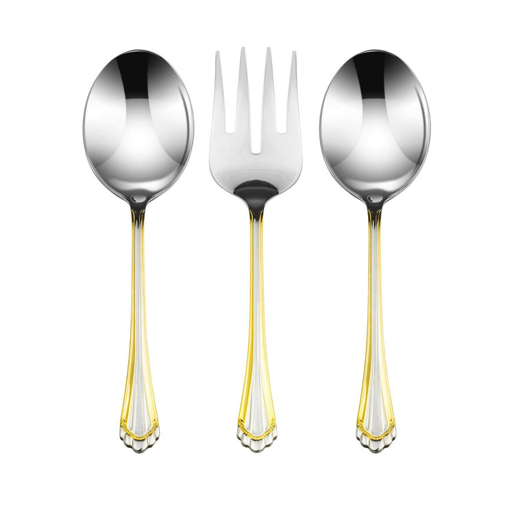 Venezia Collection Gold Flatware Serving Set for 12