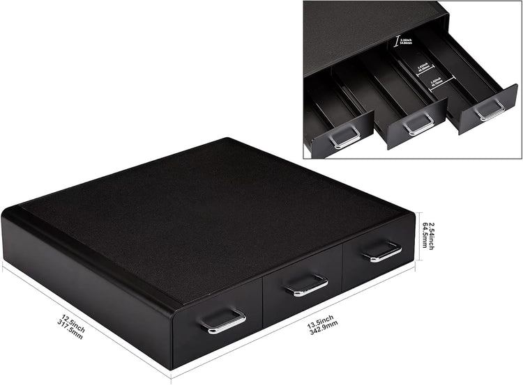 Amazon Basics Coffee Pod Storage Organizer Drawer for K-Cup Pods, 36 Pod Capacity, Black