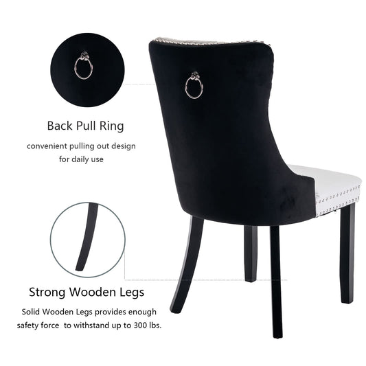 Black and White Dining Chairs Set of 4 (4 Count)