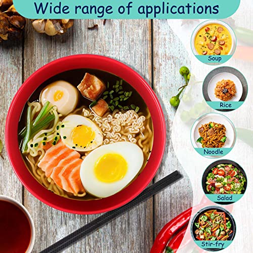 6 Sets 41oz Ramen Bowls with Spoons Chopsticks Dipping Bowls