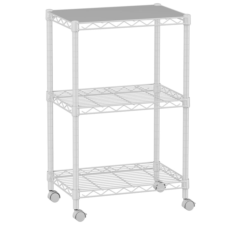 3 Small Wire Shelves Kitchen Pantry Close Home Organizers and Storage Bathroom Shelf Laundry Room Organization Adjustable Book Metal Garage Shelving Unit