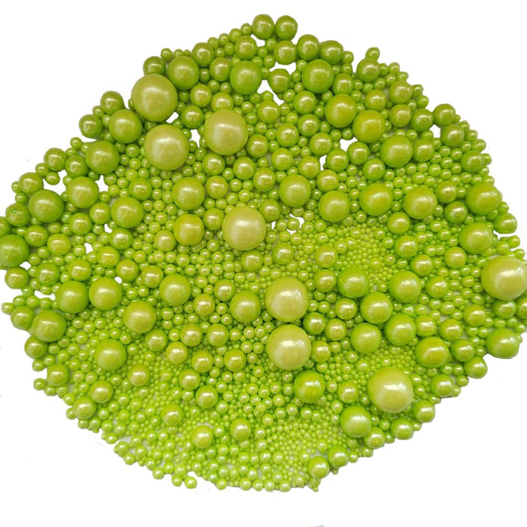 Edible Green Sugar Pearls Candy Sprinkles 120G (4.23 Ounce)