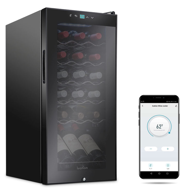 18 Bottle Compressor Wine Cooler Refrigerator with Wi