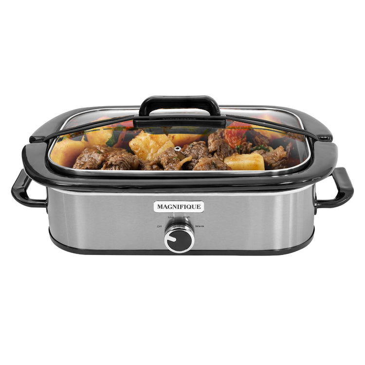Magnifique 4 Quart Slow Cooker with Casserole Manual Warm Setting