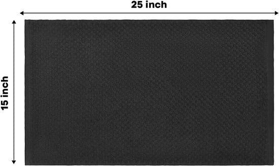 Artoid Mode Ring Spun Cotton Black Kitchen Dish Towels, 15x25 Inch Ultra Soft Absorbent Quick Drying Household Cleaning Tea Towels Bar Towels Set of 6 - Nestoria