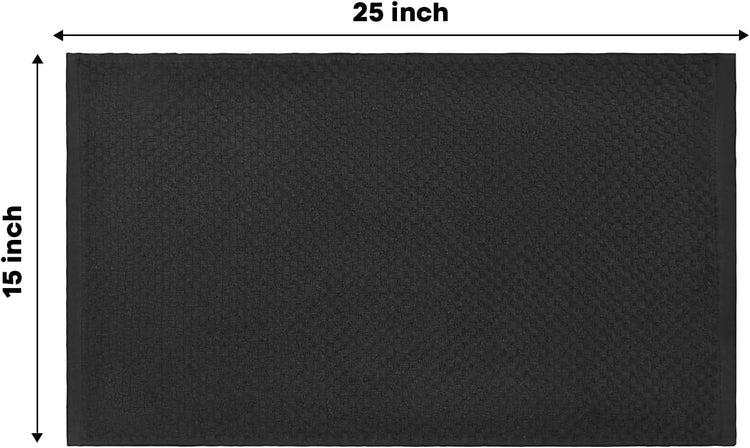 Artoid Mode Ring Spun Cotton Black Kitchen Dish Towels, 15x25 Inch Ultra Soft Absorbent Quick Drying Household Cleaning Tea Towels Bar Towels Set of 4 - Nestoria