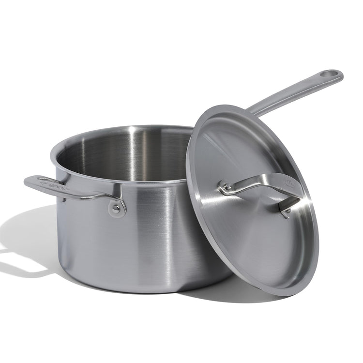 Cookware 4 Quart Stainless Steel Saucepan with Lid