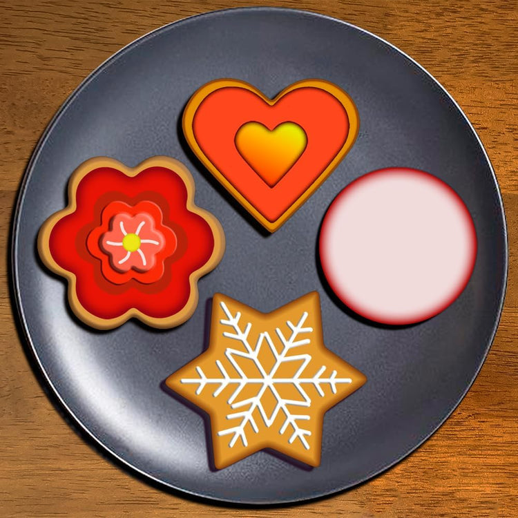 Metal Cookie Cutters Set- Heart, Star, Round, Flower - 12Pcs Cookie Cutters - Heart Star Cookie Cutter Round Small Cutter Flower Cookie Cutter for Baking