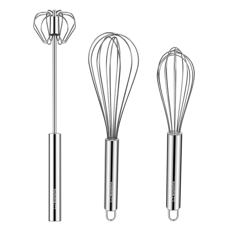 Stainless Steel Whisk Set 8" 10" + 12" Semi