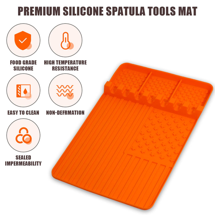 2 PCS Silicone Griddle Tools Mat for Blackstone