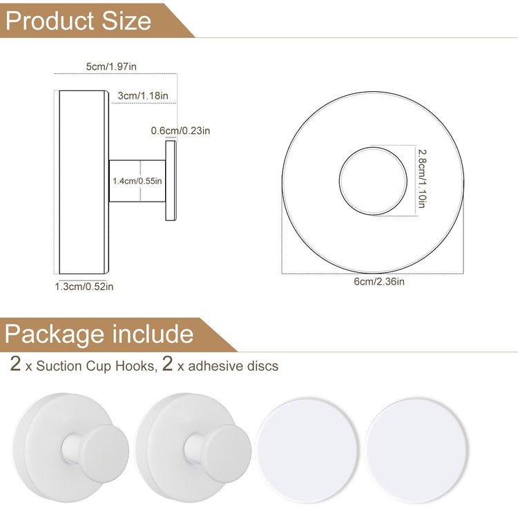 Suction Cup Hooks for Shower