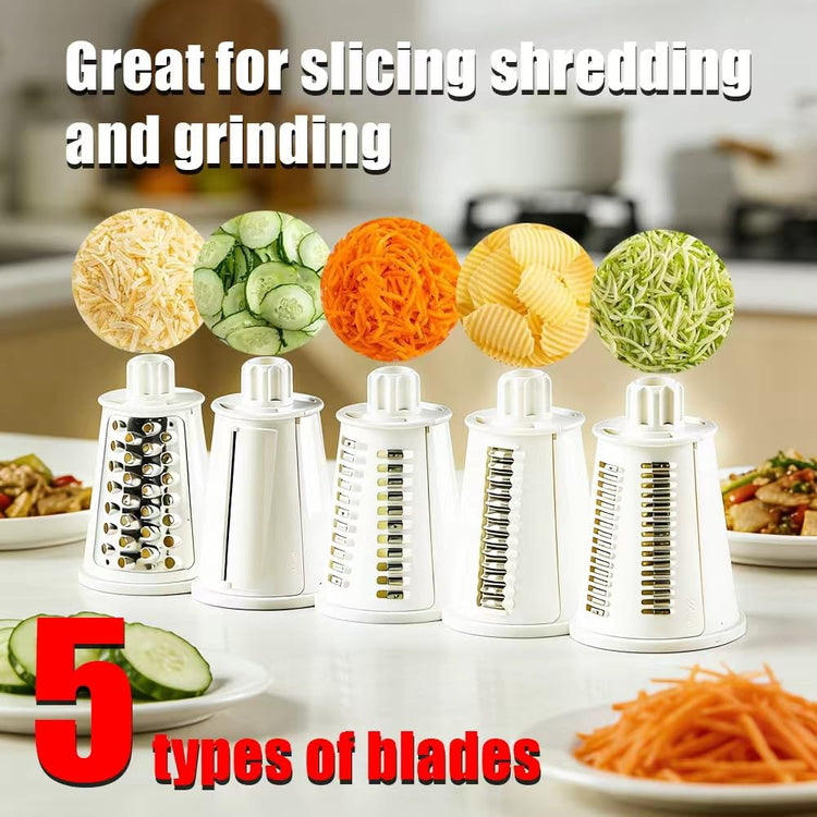 5 in 1 Rotary Cheese Grater Hand Crank