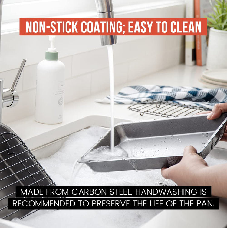 Nonstick Carbon Steel Large Roasting Pan with Rack