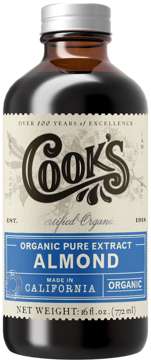 Organic Pure Almond Extract for Baking (16 Fl Oz)