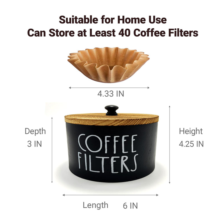 Wooden Coffee Filter Holder With Lid