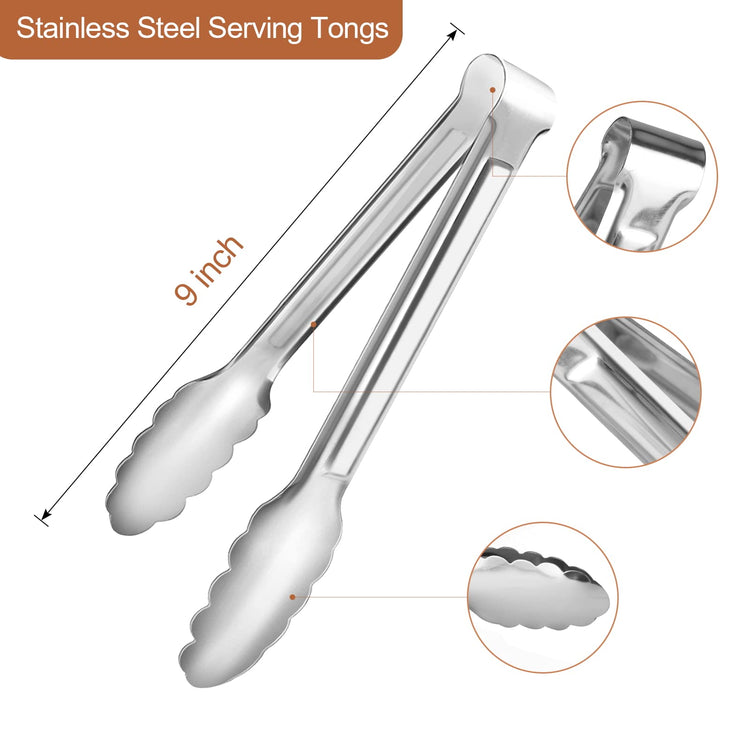 6 Pack Serving Tongs Kitchen Tongs (6 Count)