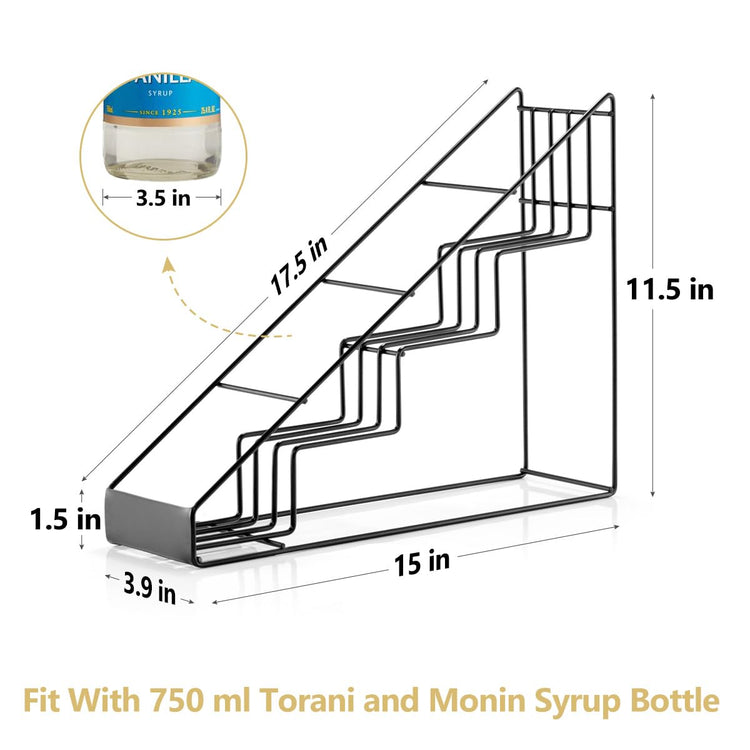 Coffee Syrup Rack for Coffee Bar Accessories