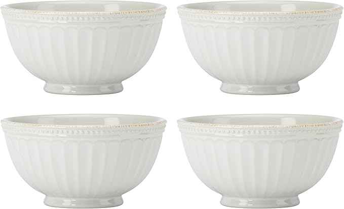Lenox 899195 French Perle Groove 18-Piece Dinnerware Set, Service For 6