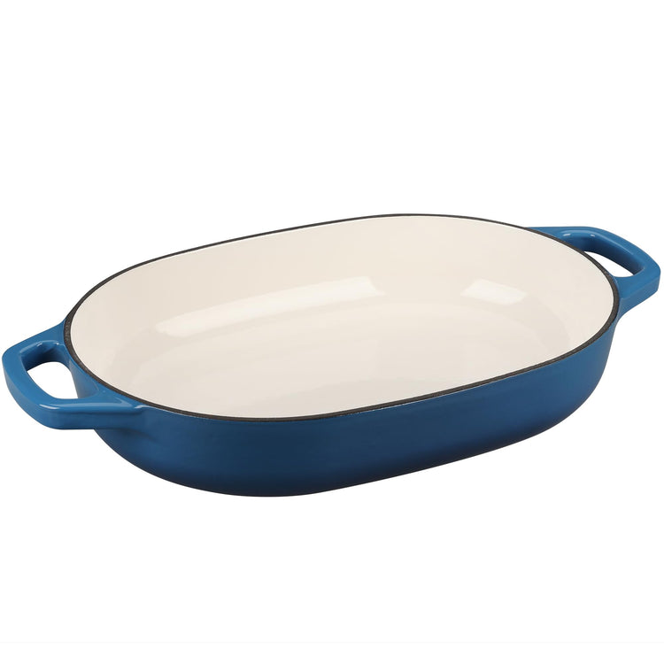 Enameled Cast Iron Oval Dutch Oven Pot with Lid