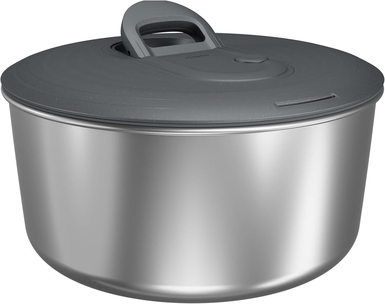 Zyliss Easy Spin Salad Spinner - Fruit & Veggie Dryer - Produce Spinner & Cleaner for Salad Prep - Dishwasher-Safe Kitchen Essential - Non-Slip Bowl with Pull Handle - New Stainless Easy Spin Large