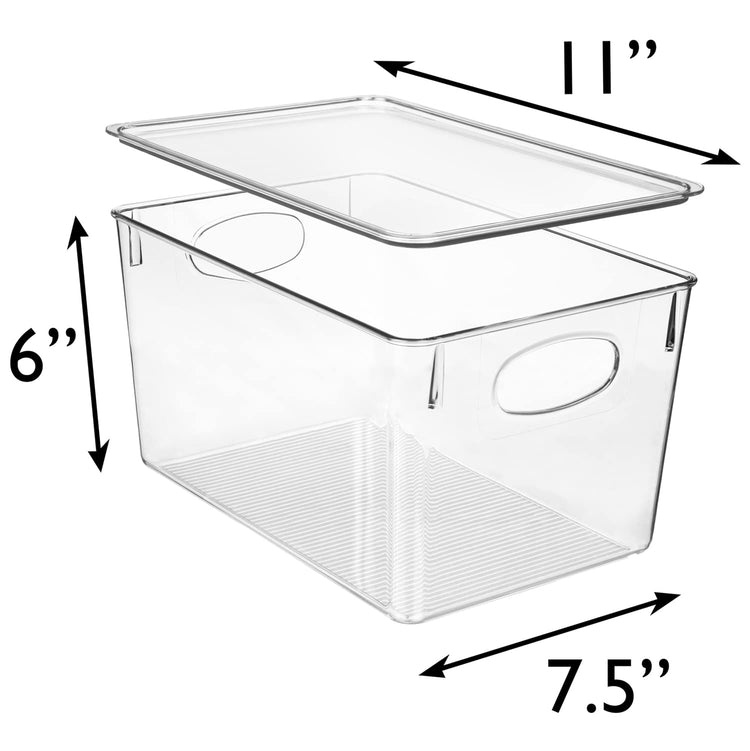 Plastic Storage Bins With lids (8 Count)