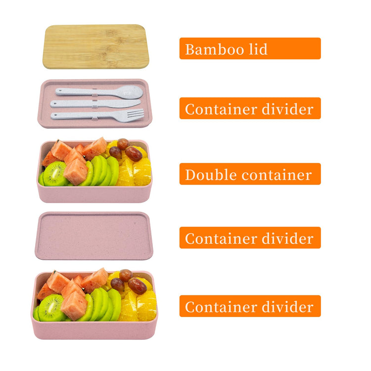 Bento Box Adult Lunch Box with Dividers