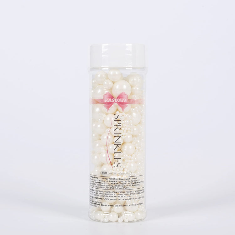 White Pearl Sugar Sprinkles (4.58 Ounce)