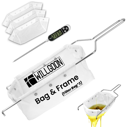 3 Pcs Deep Fryer Filter Bag & Frame Set