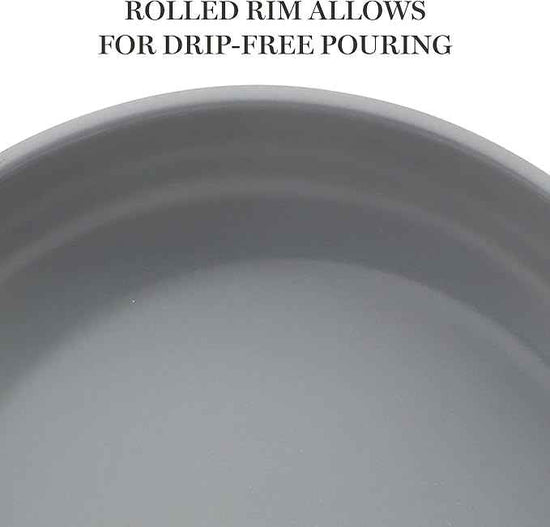 Martha Stewart Delaroux 10 Piece Stainless Steel Pots and Pans Kitchen Cookware Set w/PFAs Free Premium Nonstick Ceramic Interior
