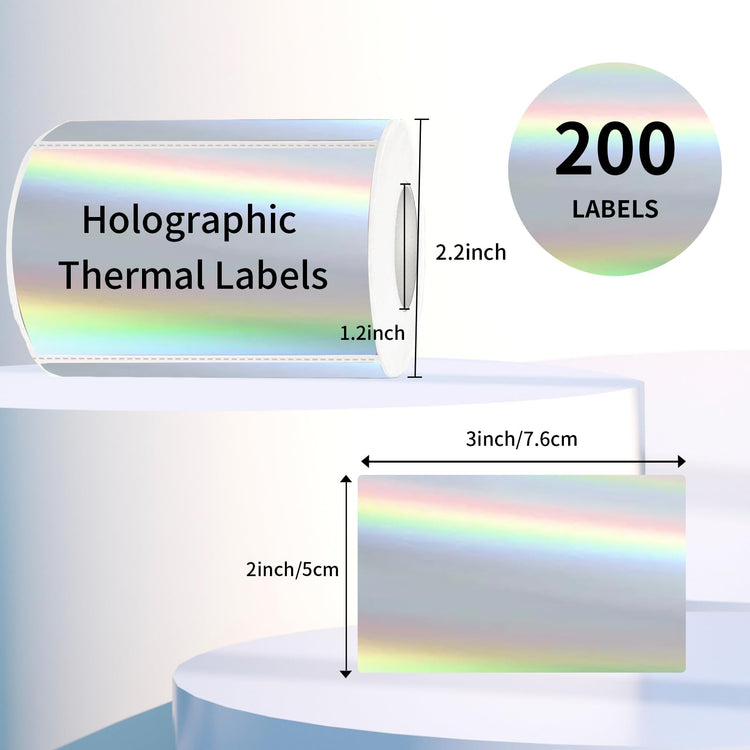 3x2 Inch Holographic Thermal Labels