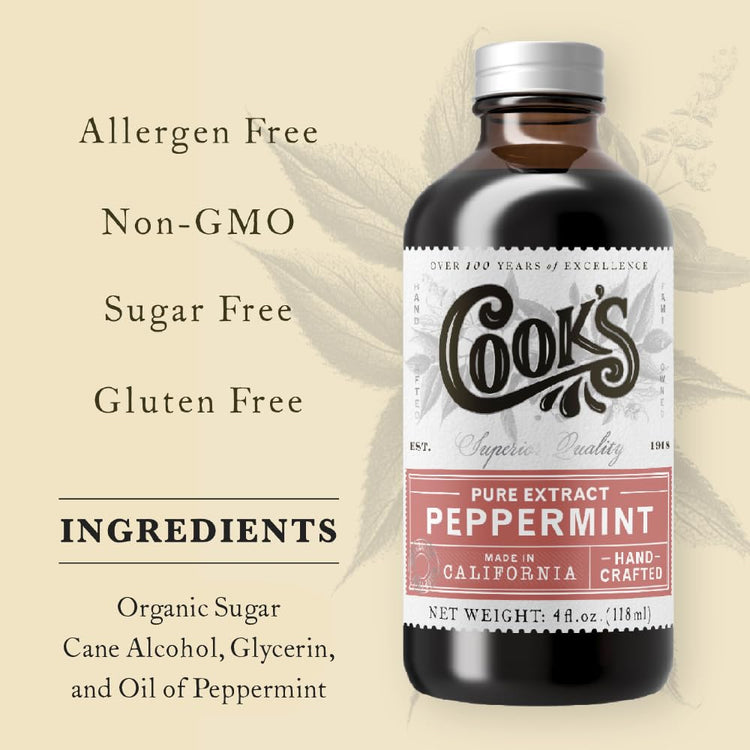 Pure Peppermint Extract for Baking (4 Fl Oz)