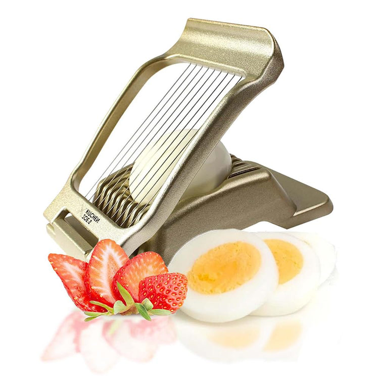 Good Grip Egg Slicer for Hard Boiled Eggs Heavy Duty Professional Large Aluminum Egg Slicer with Stainless Steel Wires Kitchen Aid Egg
