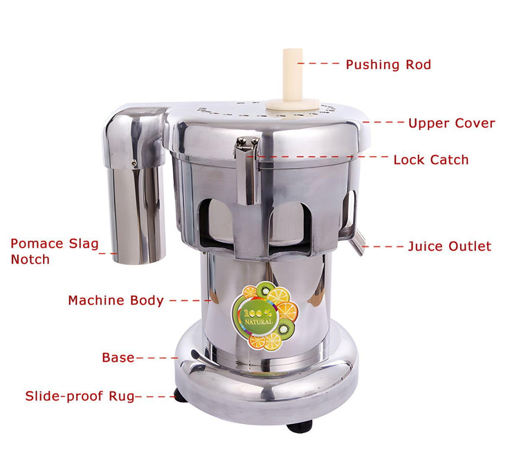 110V 750W Electric Stainless Steel Vegetable & Fruit Juice Maker Squeezer Centrifugal Juicer Machine Commercial Juice Press Machine 5