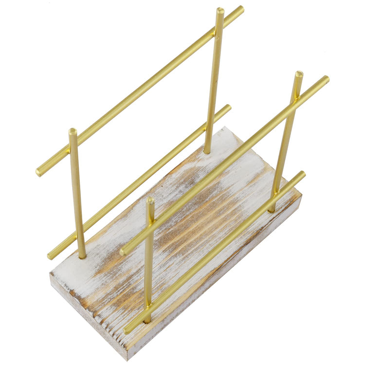 Shabby Whitewashed Wood Base Napkin Holders