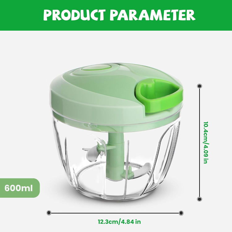 Manual Food Chopper: FILTA Hand Pull String Vegetable Chopper for Onion, Garlic, Pepper, Nuts, Tomato, etc.,3Cup.