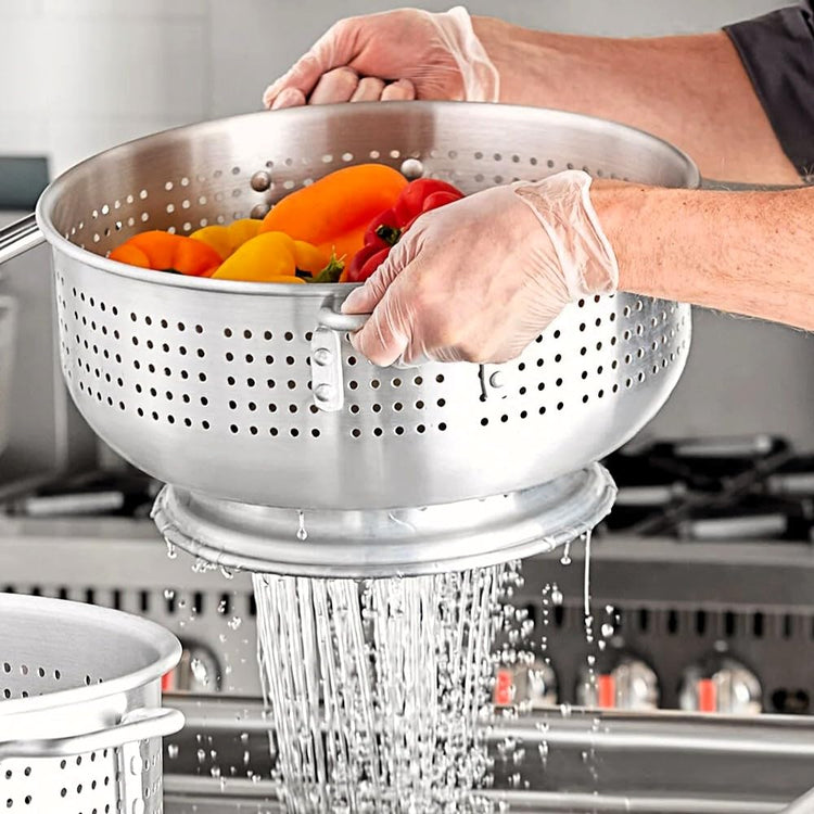 12 Qt. Aluminum Colander with Base and Handles