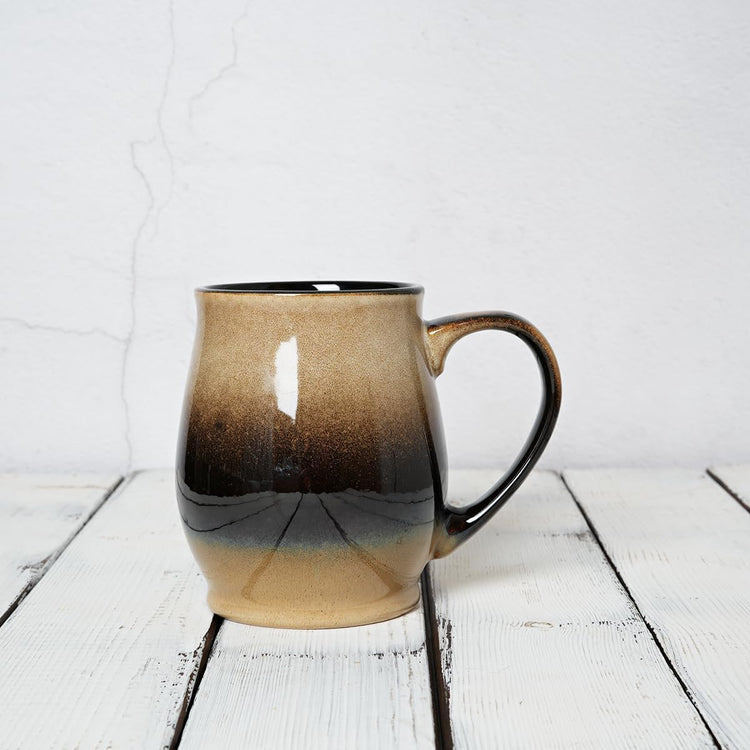Bosmarlin Extra Large Ceramic Coffee Mug, 25 Oz, Dishwasher and Microwave Safe, Oversized Big Tea Cup for Office and Home, Reactive Glaze (Walnut)